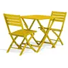 Image de Paris prix Ensemble table jardin + 2 chaises - Moutarde