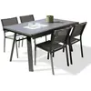 Image de Paris prix ensemble table jardin + 4 chaises - Gris anthracite