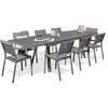 Image de Paris prix ensemble table jardin 8 chaises - Gris anthracite