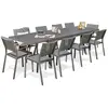 Image de Paris prix Ensemble table de jardin 8 places - Gris anthracite