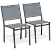 Image de Lot de 2 Chaises de Jardin Empilables Tolede 87cm Gris Anthracite