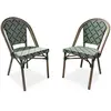 Image de Lot de 2 Chaises de Jardin Empilable Bistro 87cm Vert