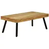 Image de Table basse rectangulaire en teck recyclé et métal Woody.