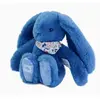 Image de Peluche lapin bleu 25 cm - Lapin Fleurette