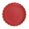 Image de TIM&PUCE Assiettes festonnées Rouge et Or