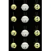 Image de Lot de 12 grelots brillants - Or et blanc