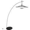 Image de Lampadaire tissage en coton et bambou noir 240cm Carpa - Forestier