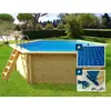 Image de Piscine bois Hawai - 4.10 x 1.20 m + Bâche à bulles 180 + Bâche hiver 280 gr/m²