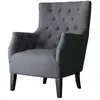 Image de Fauteuil Scandinave Tissu [ ]Duchesse[ ] - 76 x 83 x 100,5 cm - Gris