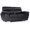 Image de Canapé fixe en cuir reconstitué et PVC [ ]Dallas[ ] - 169 x 88 x 90 cm - 2 places - Noir