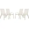 Image de Fauteuil jardin Textilène [ ]Cordoba[ ] - Phoenix - Écru - Lot de 4
