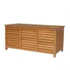 Image de Coffre de jardin en bois [ ]Macao[ ] - 130 x 64 x 60 cm - Marron