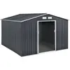 Image de Abri de jardin métal Vegas - 7,06 m² - Gris