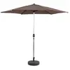 Image de Parasol jardin droit Alu Sol - Rond - Ø 3m - Taupe - Avec pied à lester