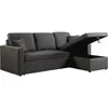 Image de Canapé d'angle convertible/ réversible avec coffre [ ]Alain[ ] - 3 places - Gris
