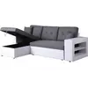 Image de Canapé d'angle convertible/réversible [ ]Axel[ ] - 3 places - Blanc/Gris