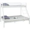 Image de Lit superposé en métal [ ]Leo[ ] Sommiers inclus - 90/140 x 190 cm - Blanc