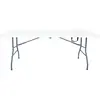 Image de Table de jardin pliante en métal [ ]Foldy[ ] - 181 x 74 x 74 cm - Blanc