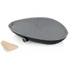 Image de plancha électrique triangulaire pour 4/6 personnes 2000W gris noir
