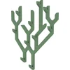 Image de Porte-manteau mural en bois de chêne peint vert sauge 57 x 7,3 x 68 cm Ambroise - Hartô