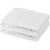 Image de P'TIT DODO Lot de 2 Draps-housses bébé en jersey coton blanc 60 x 120 cm