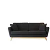 Image de Canapé 3 places scandinave en tissu gris anthracite HOGA