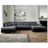 Image de Lisa design Vermont canapé panoramique 7 places - Noir