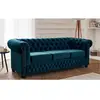 Image de Lisa design canapé Chesterfield 3 places - Bleu canard