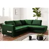 Image de Anna - canapé d'angle droit - 5 places - convertible - en velours