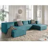 Image de Lisa design canapé panoramique Stella - Bleu canard