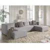 Image de Lisa design canapé panoramique Stella - Gris clair