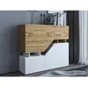 Image de Bestmobilier Buffet haut 4 portes - Bois