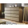 Image de Bestmobilier Commode Celia 8 tiroirs - Bois clair