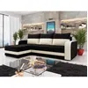 Image de Harvey - Canapé d'angle réversible 4 places convertible avec coffre en tissu bicolore