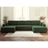 Image de Bestmobilier Dellia canapé panoramique - Vert