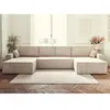 Image de Bestmobilier Canapé panoramique convertible - Beige