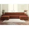 Image de Bestmobilier canapé panoramique en U Dellia - Terracotta