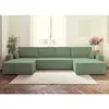 Image de Bestmobilier Dellia canapé panoramique - Vert