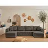Image de Bestmobilier Canapé panoramique Topaze - Gris