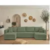 Image de Bestmobilier Topaze canapé panoramique - Vert