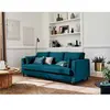 Image de Lisa design Canapé droit 3 places - Bleu canard