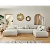 Image de Lisa design Canapé panoramique d'angle droit 7 places - Beige