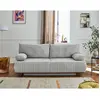 Image de Bestmobilier Canapé droit Cristal 3 places convertible - Gris clair