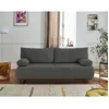 Image de Bestmobilier Cristal canapé droit convertible - Gris foncé
