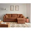 Image de BESTMOBILIER Cyrus - Canapé d'angle réversible 4 places - Terracotta