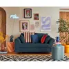 Image de Lisa design Canapé droit 2 places - Bleu nuit
