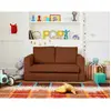 Image de Bestmobilier Canapé droit 2 places convertible - Terracotta