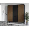 Image de Bestmobilier Savanna armoire - Bois et noir