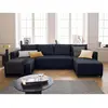 Image de Bestmobilier Regala canapé panoramique - Bleu