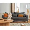 Image de Lisa design canapé droit Albane convertible velours côtelé - gris foncé